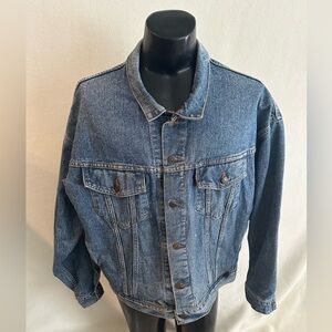 Vintage 90s Levis Distresse Jacket Mens XL 70598-4891 W/Harley-Davidson Patch